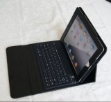 Folding Silicone Bluetooth Keyboard With Leather Case for iPad2