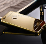 Luxurious Golden Aluminum Bumper Phone Case with Mirror for Samsung Galaxy S7 Edge for iPhone 6 Plus