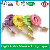 1m Colorful Flat Micro USB Data Charger Cable for Cellphone
