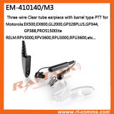 Black 3-Wire Surveillance Kit for Motorola Gp328plus/Gp344/Gp388/Gl2000