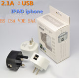 Hot Sale High Quality BS USB CSA VDE SAA Power Adapter/USB Phone Charger/Portable Mobile Charger
