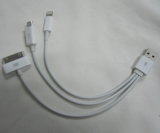 Multi-Functional 3 in 1 Charge Cable for Lightning Apple 30pin Micro Devices Such as iPhone iPad