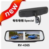 Carknight 4.3 Inch Special Rearview Mirror with Double Screen * AV Signal Auto Detect Power on/off