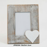 New Vintage Wooden Heart Photo Frame
