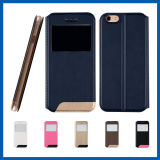 Leather Window S View Flip Cover for iPhone 6 Plus