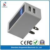 Dual USB Super Fast Mobile Phone Charger with Your Logo Shining