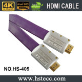 Male-Male Gender and Multimedia Application Flat HDMI 2.0 Cables with Metal Shell