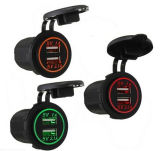 12V 3.1A Dual USB Car Cigarette Lighter Socket Charger Power Adapter Outlet Car Accessories