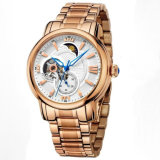 Fashion Stainless Steel Skeleton Movement Waterproof Watches Sk-102