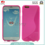 Pink TPU Gel S Shape Case Phone Cover for iPhone 6 (TMT0809115)
