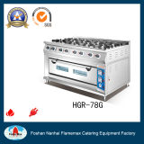 Stainless Steel 8 Burer Gas Range with Gas Oven (HGR-78G)