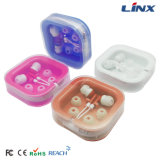 Cheap Colorful Promotional Earphones with Plastic Box Packing for Gift