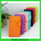 Fashionable Fresh Color Flip Leather Cover for iPhone 5 ,Wallet Style Case for iPhone 5g (BK-CP019)