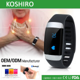 Silicon Bluetooth Smart Watch Bracelet with Heart Rate