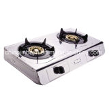 2 Burners Stainless Steel 650mm Length Brass Burner Cap Gas Cooker/Gas Stove