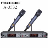 PRO Audio True Diversity UHF Wireless Microphone 100m Operation Distance with Dual Monitor Earphone Ports