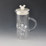 Decal Printing Glass Jar with Cute Lid