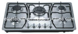 Gas Cooker with 5 Burners and Stainless Steel Panel Mat, Enamel Pan Support and Auto Pulse Ignition (GH-S805E)