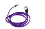 Hot Sale! Metal Flat Noodle Micro USB Charger Data Cable Cord Universal