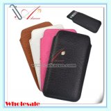 Pull Tab Leather Pouch Phone Accessory for iPhone 6 Plus / Samsung Galaxy Note 4 3