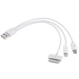 3 in 1 Multi Function Mobile USB Charge Cable, Round Cable