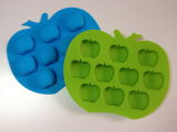 FDA Silicone Ice Tray, Apple Rubber Ice Maker, Promotion Ice Mold