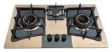 Gas Stove with 3 Burners and Stainless Steel Panel, Cast Iron Support (HM-34008)