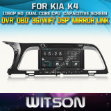 Witson Car DVD Player for KIA K4 with Chipset 1080P 8g ROM WiFi 3G Internet DVR Support