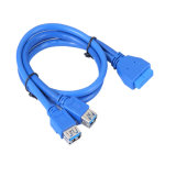 Dual Ports USB3.0 to 20pin Cable