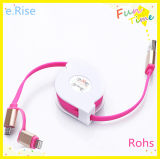 Popular Beautiful Silicone 2 in 1 Retractable Cable