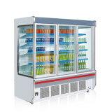 Customized Supermarket Refrigeration Equipment Vertical Air Curtain Refrigerator Merchandisers with Doors Cooling Equipment