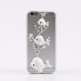 High Quality Dolphin Diamond Rhinestone Cell Phone Accessory for iPhone