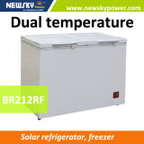 Commercial Solar Freezer Refrigerator Fridge Br212RF Double Temperature Control Solar Freezer