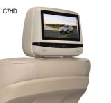 Touch Buttons High Temperature Slot-in DVD Loader 7 Inch Car Headrest DVD Player (C7HD)