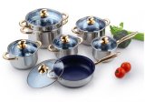 High Quality 12PCS Stainless Steel Royalty Line Cookware