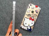 Factory Wholesale 2015 Newest Printing Lovely Cute Cartoon Hello Kitty Soft Rubber Silicone Case Cover for iPhone