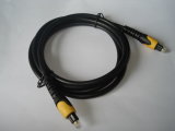 Double Colors Audio Toslink Cable with Yellow and Black (AX-F50A05)