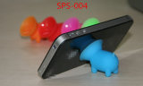Pig Shaped Silicone Suction Rubber Phone Stand/ Holder for Mobile (SPS-004)
