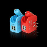 Double USB Mobile Phone Wall Charger+ USB Car Charger