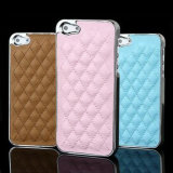 Electroplate and Leather Case Mobile Phone Cases for iPhone 5