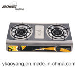 Double Burner Steel Gas Stove with China Gas Cooker