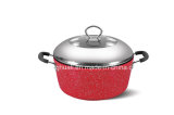 Red Aluminum Non-Stick Casserole with Lid