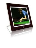 8 Inch Portable Wooden Digital Panel Picture Frame OEM