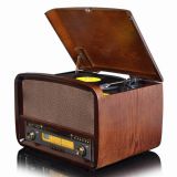 American Design Wooden Nostalgic Gramophone Phonograph Music Player