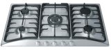 5 Burners LPG/Ng Gas Energy Cooker with 0.7mm Stainless Steel Panel