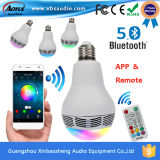 Facotry Price Colorful Bulb Portable Mini LED Light Remote Control Bluetooth Speaker