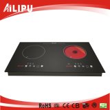 Hot Sale Built-in Two Burners Induction Cooker and Infrared Cooker with CB/Ce Certificate Model Sm-Dic12