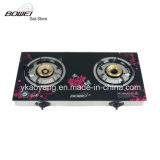Tempered Glass Double Burner Gas Stove for Home Use