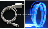3 Colors Glowing USB Cable USB Data Cable for iPhone 5/5c/5s (JHG26)