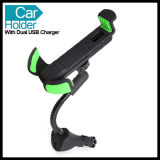 Dual USB Car Charger Holder Mount for iPhone Samsung Mobile Phone GPS MP3 MP4 MP5